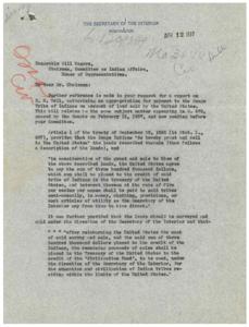 Reimbursement for the Osage Tribe: A Call for Justice, 1865-09-29 - 1865-09-29