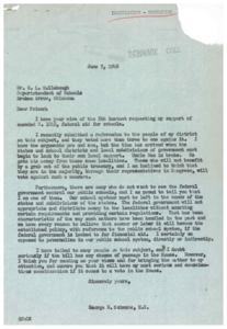 Legislator&#39;s Response to Request for Support of Federal Aid for Schools in 1946, 1946-03-27