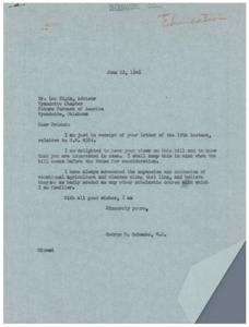 Correspondence Regarding the Expansion of Vocational Agriculture and House Bill 4384, 1946-06-22