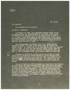 Title: Lease Approval for H. L. Turner: Correspondence with the Secretary of the Interior, 1949-01-01 - 1949-12-31