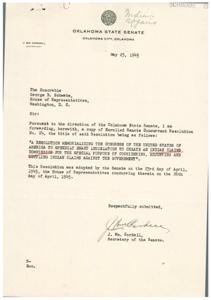 Resolution Urging Enactment of Legislation for Indian Claims Commission, 1945-05-23 - 1945-05-23