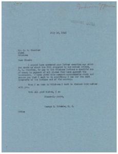 Proposed Indian Bill for Oklahoma Indians: A Call for Justice and Economy, 1946-06-11 - 1946-06-11