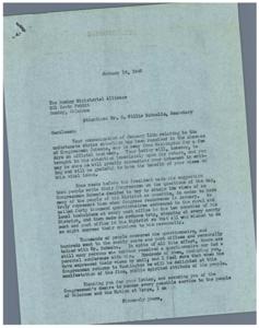 Urgent Appeal for Anti-Strike Measures: Letter to Congressman Schwabe, 1946-01-11 - 1946-01-11