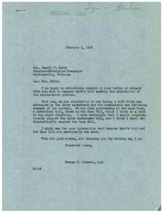 Supporting Senator Byrd&#39;s Bill: A Letter from George B. Schwabe, M.C., 1946-02-01 - 1946-02-01