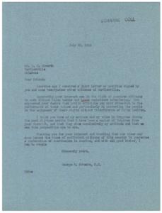 Restoring Americanism: A Letter from George B. Schwabe, M.C., 1946-07-20 - 1946-07-20