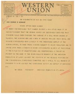 Protest Against Proposed Bill by American Federation of Labor, 1946-01-01 - 1946-12-31