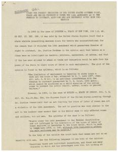 The Evolution of Women&#39;s Rights in United States Supreme Court Decisions: From Lochner to West Coast Hotel Co., 1945-01-01 - 1946-12-31