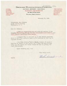Letter to Congressman Schwabe Regarding Labor Union Regulation, 1946-02-22 - 1946-02-22
