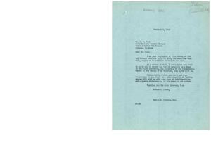 Support for the Case Bill: A Letter from George B. Schwabe, M.C., 1946-02-06 - 1946-02-06