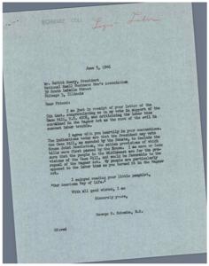 Supporting the Case Bill: A Letter from George B. Schwabe, 1946-06-05 - 1946-06-05