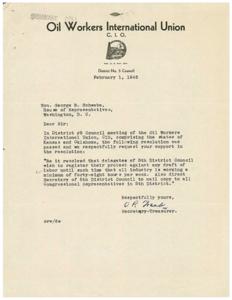 Suggestions for Agricultural Program Improvement: A Letter to Senator Elmer Thomas, 1945-02-27 - 1945-02-27