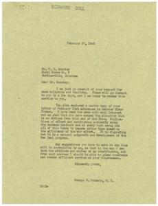 1946 Letter from Bartlett - Collin&#39;s Company to Honorable  George B. Schwabe Regarding Labor Legislation, 1946-05-14 - 1946-05-14