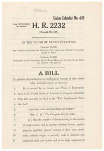 The Fair Employment Practice Act of 1945, 1945-02-16