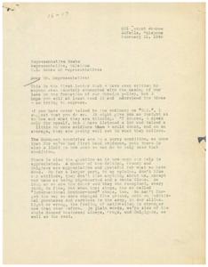 The Concerns of the Veterans: A Letter to Representative Schwabe, 1946-02-11 - 1946-02-11