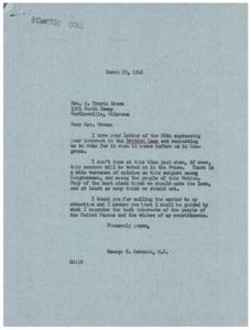 Supporting the British Loan: A Constituent&#39;s Request, 1946-03-26 - 1946-03-26