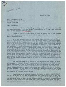 Debating the British Loan: A Congressman&#39;s Perspective, 1946-03-21 - 1946-03-21