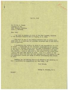 Debate Over Merchant Seamen&#39;s Bill of Rights: Correspondence Between George B. Schwabe and Philip J. Kramer, 1945-05-21 - 1945-05-21