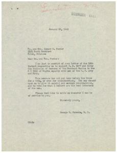 Supporting Inclusion of Merchant Marine in G.I. Bill: A Letter from Congressman George B. Schwabe, 1945-01-22 - 1945-01-22