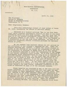 Recommendations for Recognition of Merchant Seamen for War Service, 1944-04-17 - 1944-04-17