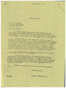 Standing Strong: Correspondence with Honorable  George B. Schwabe, 1945-03-15 - 1945-03-15