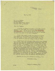 Opposition to H.R. 2232: A Letter from George Schwabe, 1945-05-12