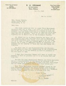 Opposition to the Fair Employment Practice Act, 1945-05-22