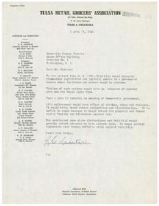 Title: Opposition to Bill H.R. 2232: Letter to Honorable George Schwabe, 1945-01-01 - 1946-12-31
