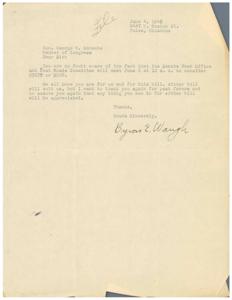 Urgent Request for Support of Bill H3035 or S908, 1945-06-04