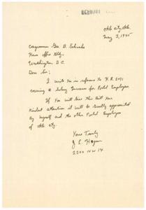 Request for Congressional Support: H.R. 2071 Salary Increase for Postal Employees, 1945-05-03