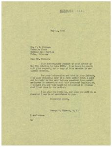 Title: Correspondence Regarding H.R. 3035 and Postal Employee Relief, 1945-05-09