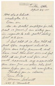 Support Needed for Postal Salary Bill H.R. 2071, 1945-01-01 - 1946-12-31