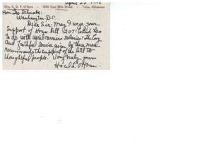 Support for House Bill 2071: A Letter to Honorable  Teo. Schwabe, 1945-01-01 - 1946-12-31