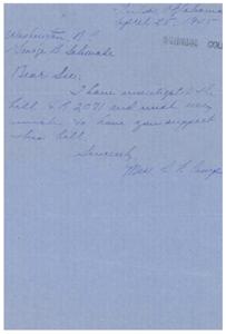Support for Hill H.R. 2071: A Letter from Julia Oklahoma, 1945-04-25