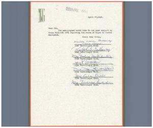 Support Needed for House Bill-HR 2071: Raise of Wages for Postal Employees, 1945-01-01 - 1946-12-31