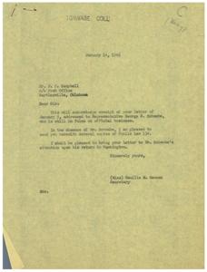Correspondence with Honorable  George B. Schwabe, 1945-05-10