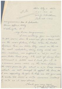 Urgent Appeal for Fair Wages: A Letter to Congressman Schwabe, 1945-01-01 - 1946-12-31