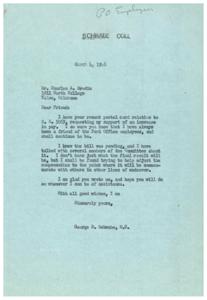 Support for H.R. 5059: A Letter from George B. Schwabe, M.C., 1945-01-01 - 1946-12-31