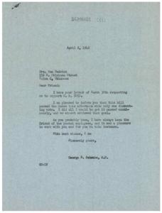 Support for H.R. 5059: A Letter from George B. Schwabe, 1946-04-02
