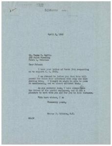Supporting H.R. 5059: A Letter of Thanks from George B. Schwabe, M.C., 1946-03-30