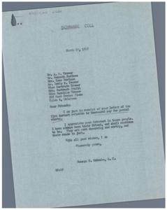 Support for Increased Pay for Postal Clerks: Correspondence with George B. Schwabe, M.C., 1945-01-01 - 1946-12-31