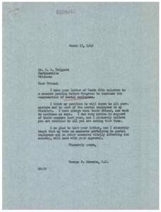 Support for Postal Employees: A Call to Action, 1946-03-20