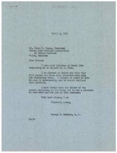 Support for H. R. 5059: A Letter from George B. Schwabe, 1946-04-02