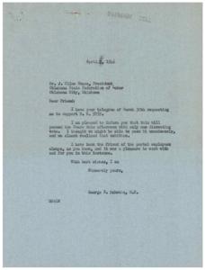 Support for Postal Salary Bill: Successful Passage in House, 1946-04-03