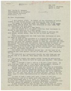 Petition for Fair Wages: A Call for Support of the Burch-Mead Bill, 1946-03-05