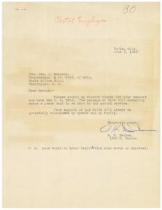 Grateful Thanks for Congressional Support, 1946-06-09