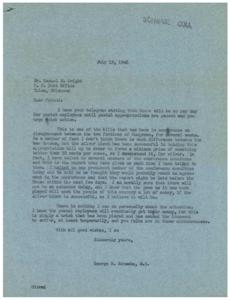 Urgent Update on Postal Payday Delay Due to Congressional Disagreement, 1946-07-19