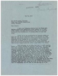Support for S. 2028: Price Control and Wage Stabilization Act, 1946-05-20