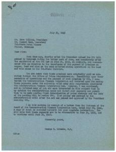 Response to the OPA Veto and Premium Payment Issues in the Tri-State District, 1946-06-30