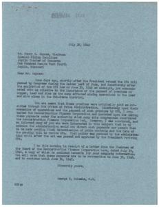 The Battle for Premium Payments: A Letter from George B. Schwabe, M.C., 1946-06-30