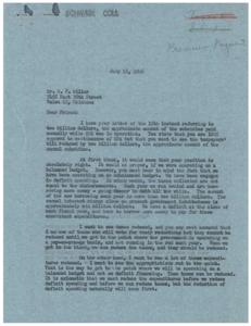 Reducing Government Expenditures and Taxes: A Call for Fiscal Responsibility, 1946-07-15